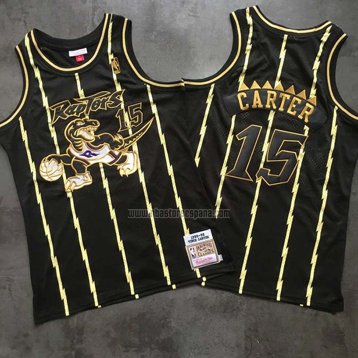 Camiseta Toronto Raptors Vince Carter NO 15 Mitchell & Ness 1998-99 Negro